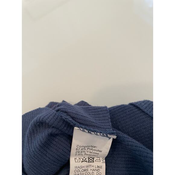 Dazy Cropped Hawaii Tank Top Size Small Blue Polyester/Viscose Blend - Picture 4 of 4